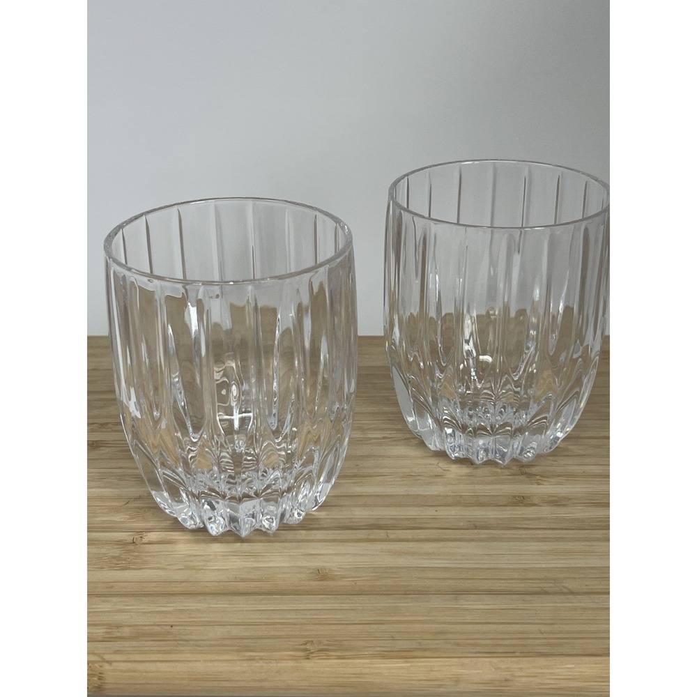 Set 2 MIKASA PARK LANE CRYSTAL DOUBLE OLD FASHION 3 7/8" Glass Unused Germany